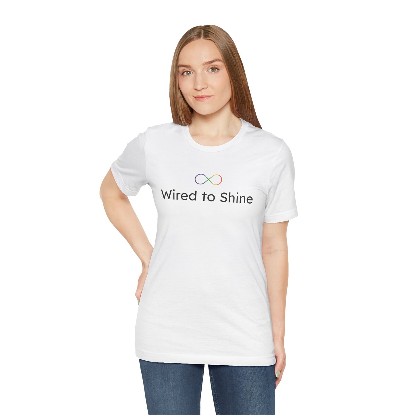 Unisex T-Shirt: 'Wired to Shine' - Distracted but Determined